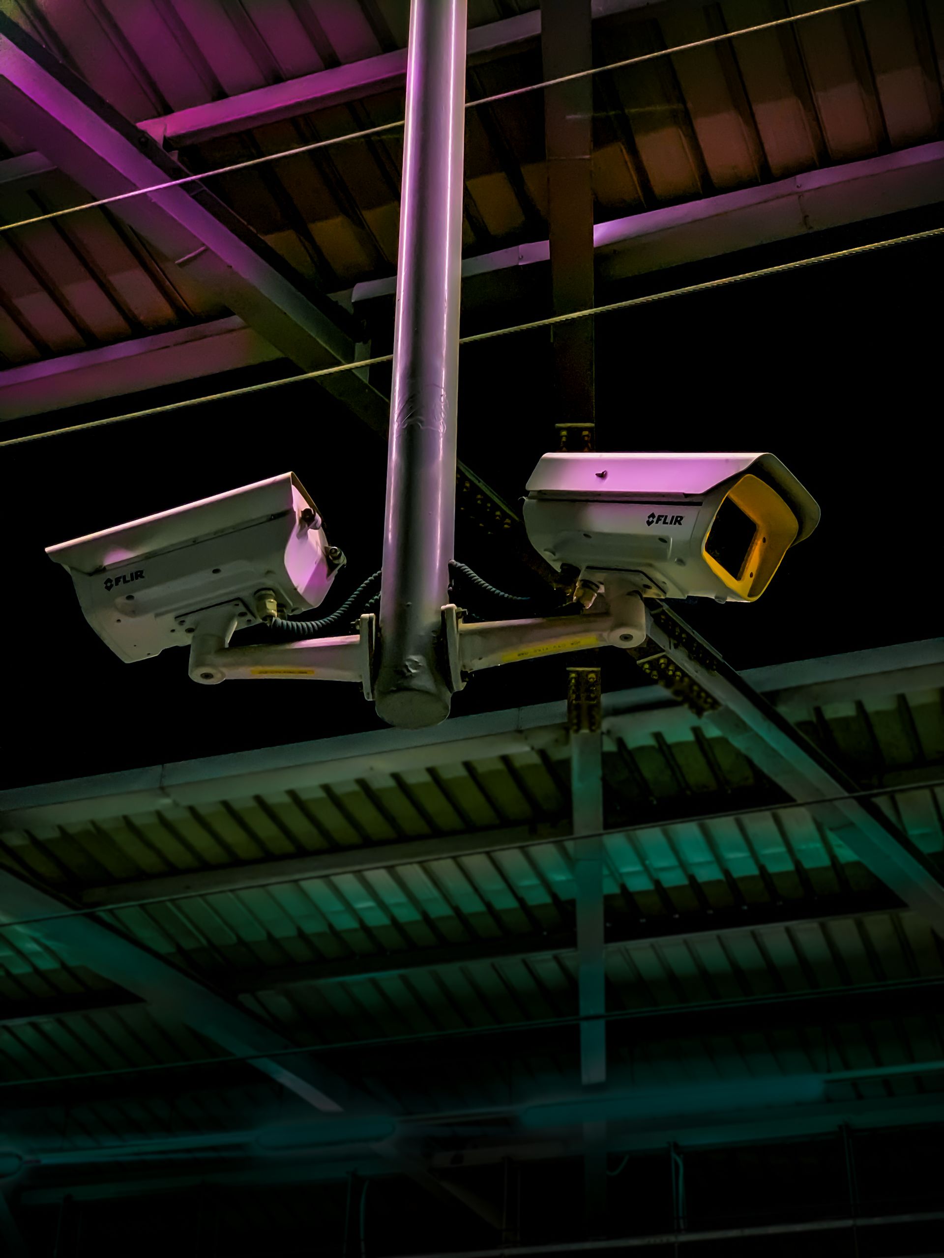 Professional CCTV surveillance camera installation